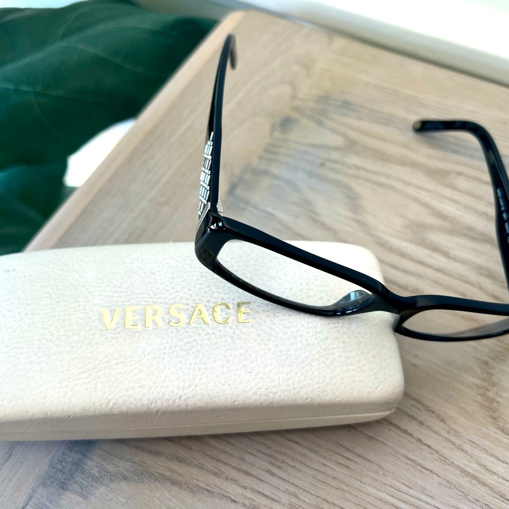 Versace MOD 3107-B prescription frames Black with crystal criss-cross design